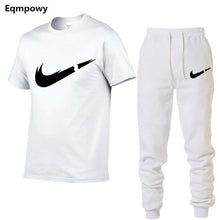 Load image into Gallery viewer, 2019 Summer New Men's T-shirt Tracksuit Casual Suits gym Clothing Man Sets Tops+Pants Male sweatshirt Men Brand T Shirt Set